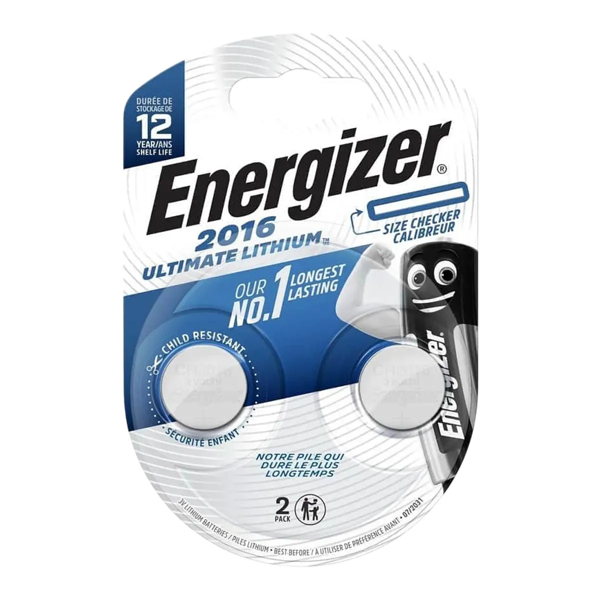 Батарейка Energizer LITHIUM CR2016 BP2 Батарейка Energizer LITHIUM CR2016 BP2