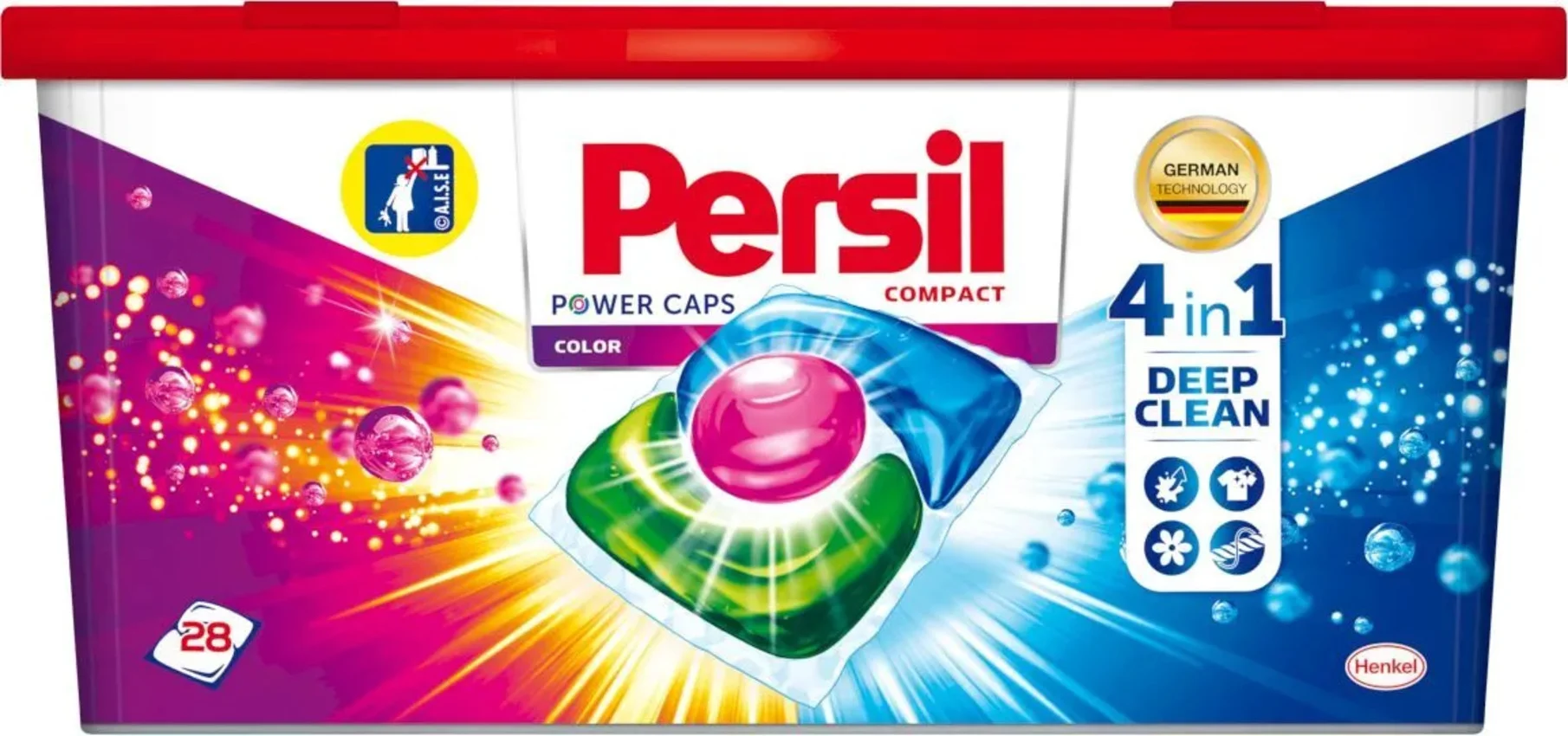 Yuvish uchun kapsulalar Persil Power-Caps Color 28dona Farg'onada