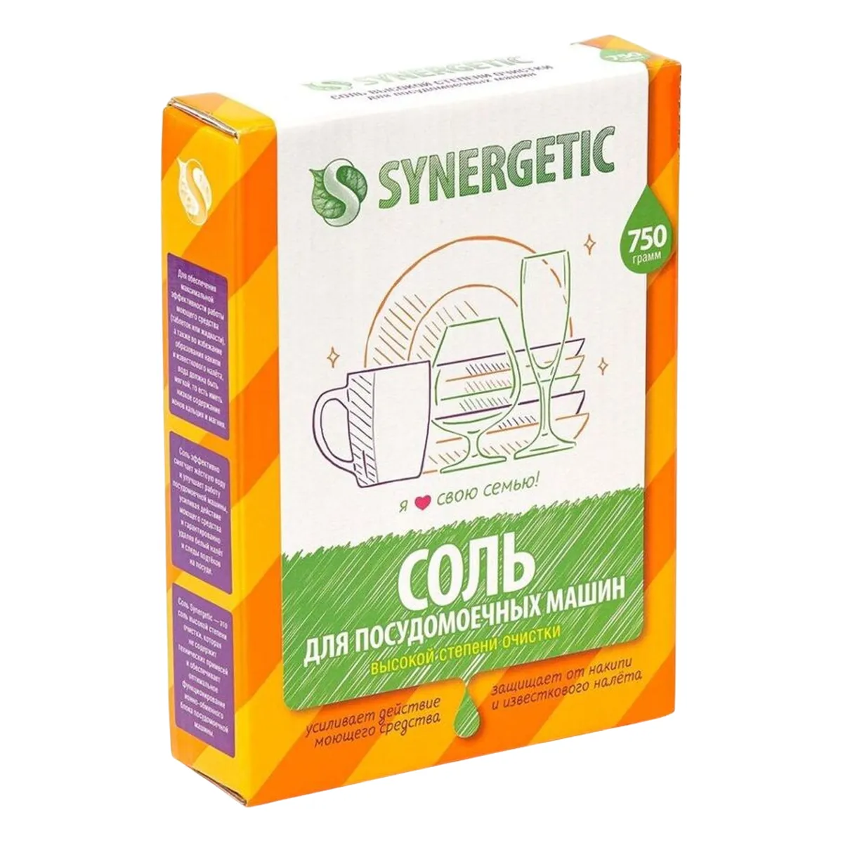 Идиш ювадиган машиналарда накипга қарши туз Synergetic 102752 0.75кг Урганчда