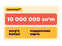 "Texnomart" mahsulotlari uchun 10 000 000 so‘mlik sovg‘a sertifikati Yangiyo‘lda