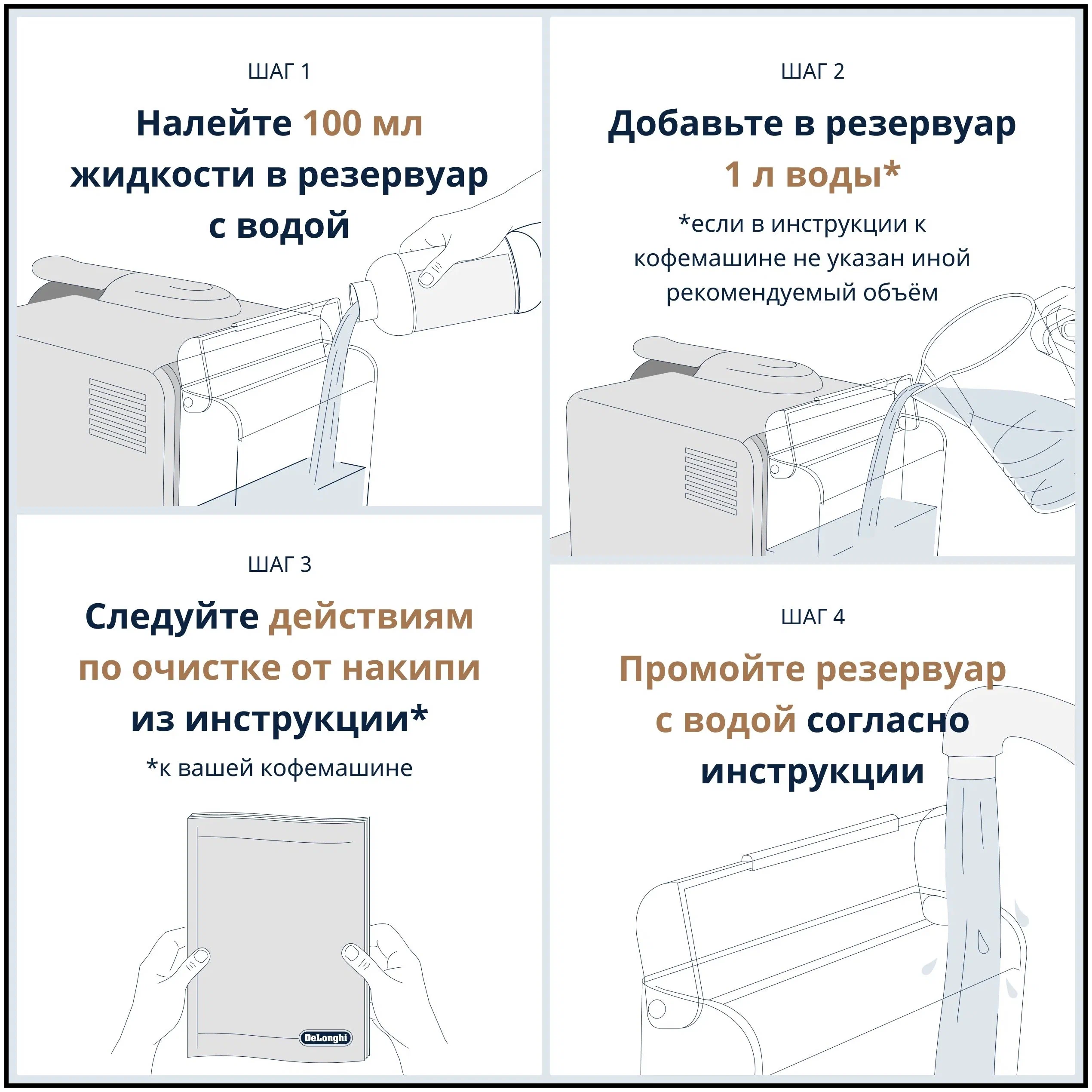Сув қолдиқларига қарши восита DeLonghi DLSC500 Асакада