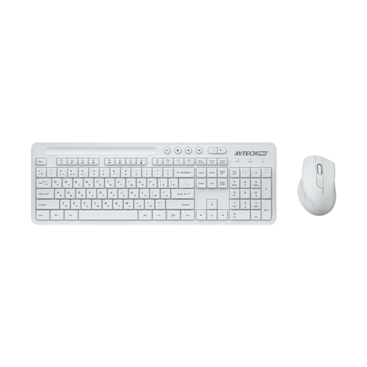Avtech Pro CW604 White Клавиатура ва сичқонча 