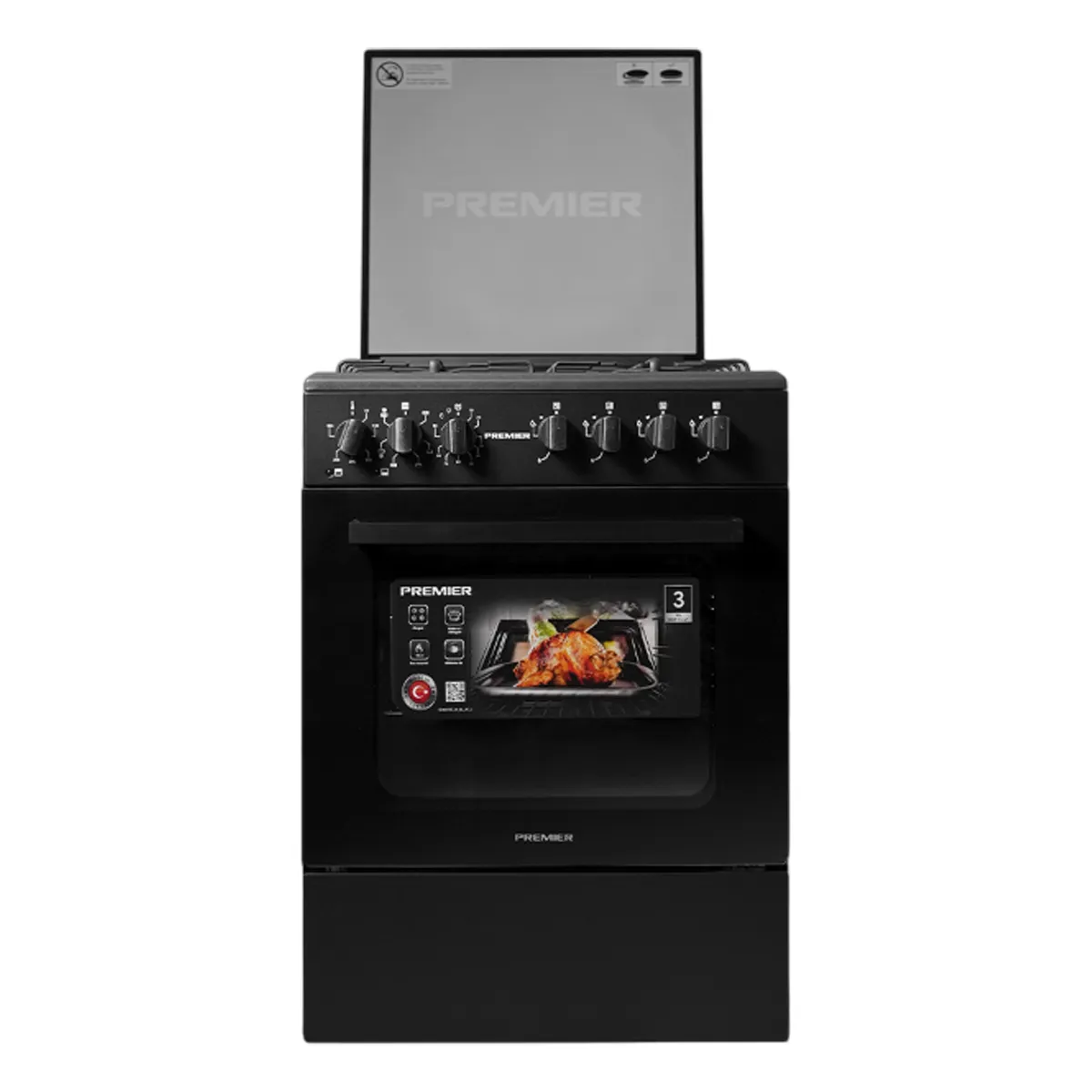 Плита комбинированная Premier PRM-GE6040EC-BL