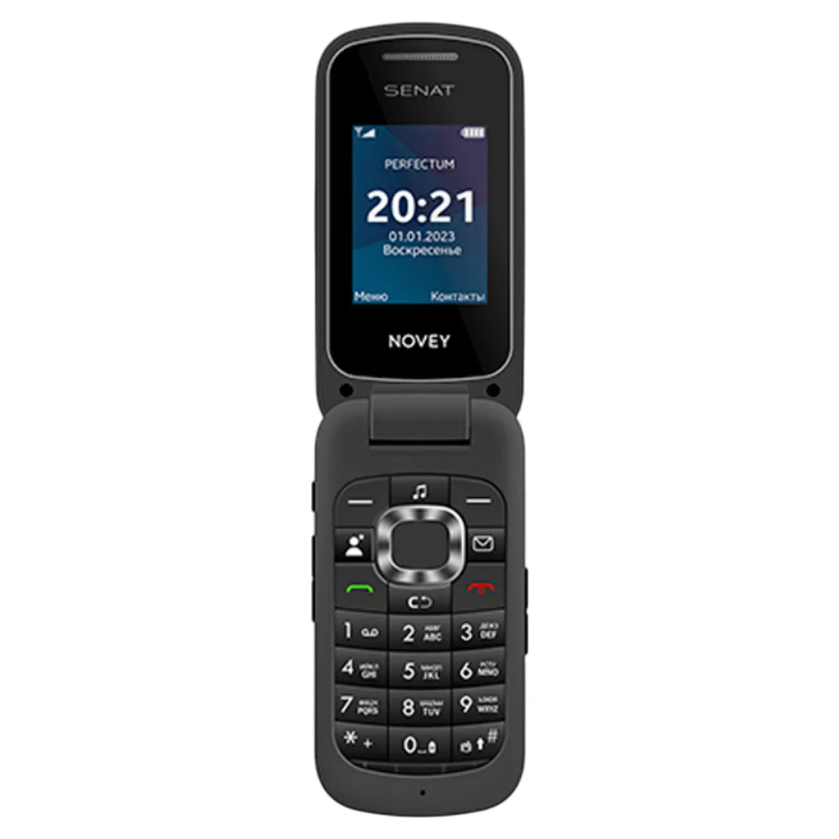 Novey Senat GSM Black Мobil telefoni 