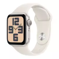 Apple Watch SE GPS 40mm Starlight Aluminium Case with Starlight Sport Band - S/M Смарт соати Самаркандда