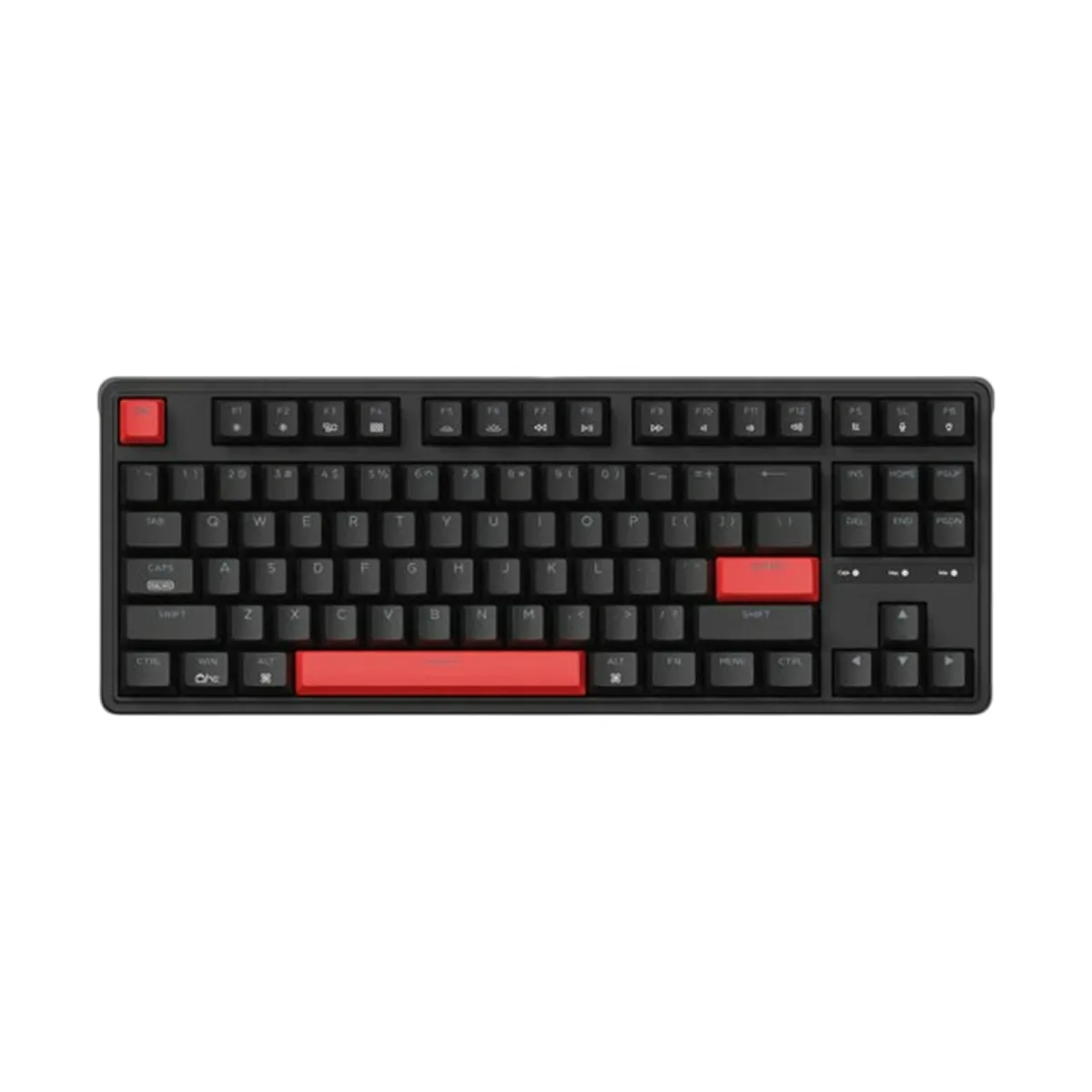 KEYCHRON C3 Pro 87Key, K pro Red EN/RU/UZ Black/Red Simsiz klaviaturasi