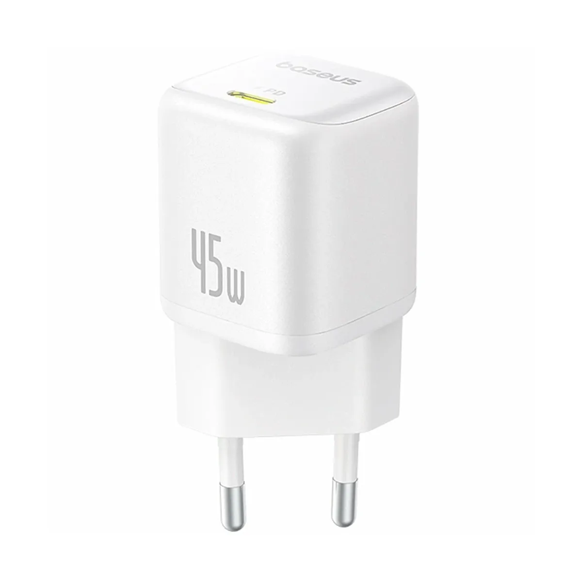 Baseus P10176800213-00 PicoGo GaN Fast Charger 1C 45W EU Moon White adapteri Baseus P10176800213-00 PicoGo GaN Fast Charger 1C 45W EU Moon White adapteri