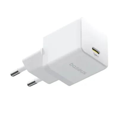 Baseus P10111602213-01 Palm Fast Charger USB-C 20W with cable Moon White adapteri