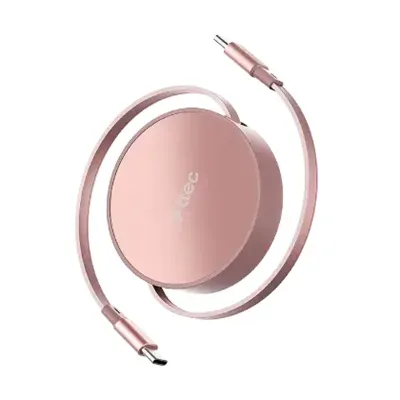 ttec Type-C to Type-C Mini Retractable 100W PD/QC 120cm Fast Charge Sunset Blush kabeli