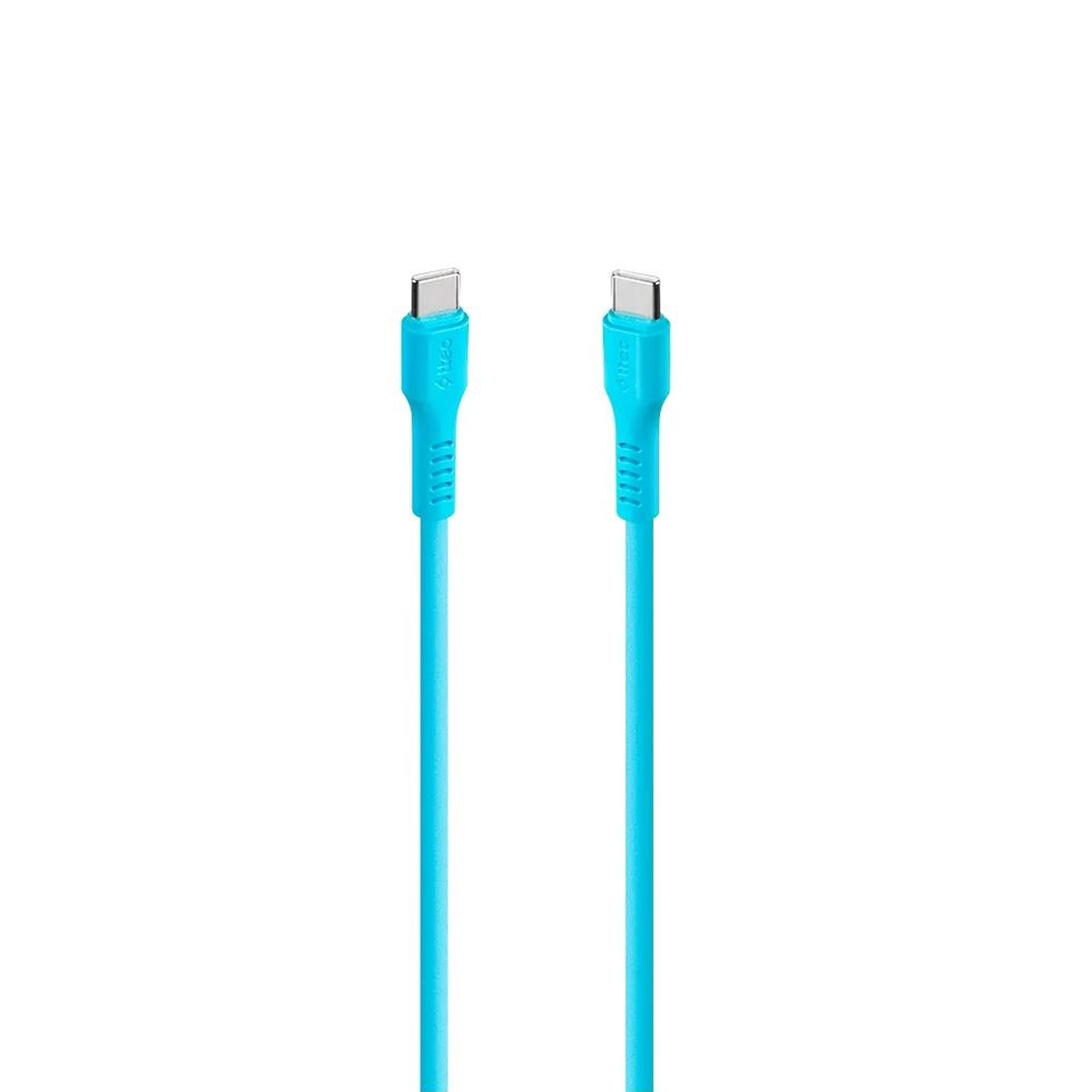 ttec Type-C - Type-C 60W PD/QC Fast Charging/Data Cable, 120cm Neon Blue kabeli