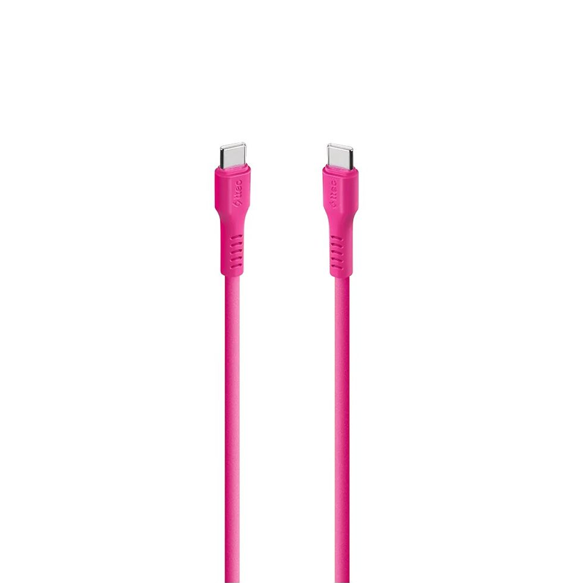 ttec Type-C - Type-C 60W PD/QC Fast Charging/Data Cable, 120cm Neon Pink kabeli ttec Type-C - Type-C 60W PD/QC Fast Charging/Data Cable, 120cm Neon Pink kabeli