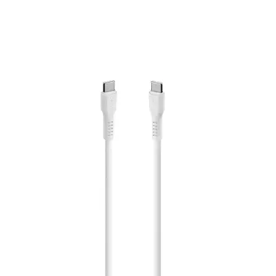 ttec Type-C - Type-C 60W PD/QC Fast Charging/Data Cable, 120cm White kabeli