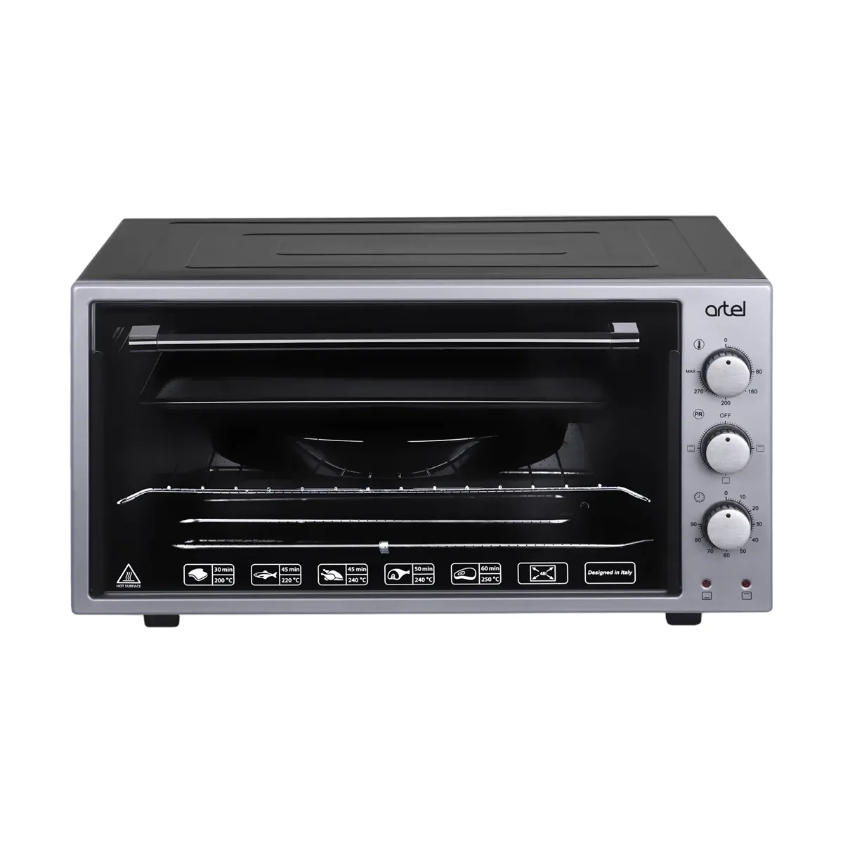 Mini pech Artel MD4816 Kulrang/Qora Farg'onada