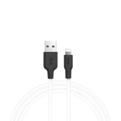 Hoco x21 Lightning qora oq USB kabeli 