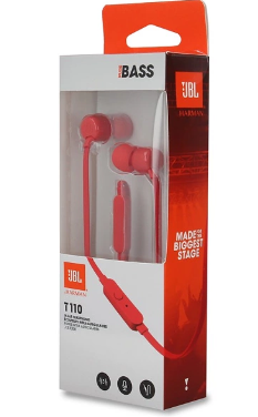 Наушники вставные JBL JBLT110RED